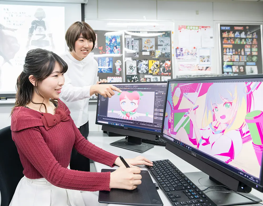 ゲームキャラクターデザイナーの仕事とは ゲーム アニメ3dcg学科 大阪アミューズメントメディア専門学校