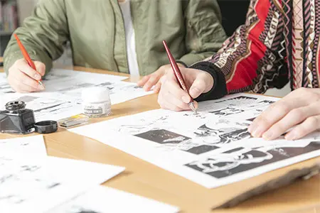 マンガ作画担当の仕事とは マンガイラスト学科 大阪アミューズメントメディア専門学校