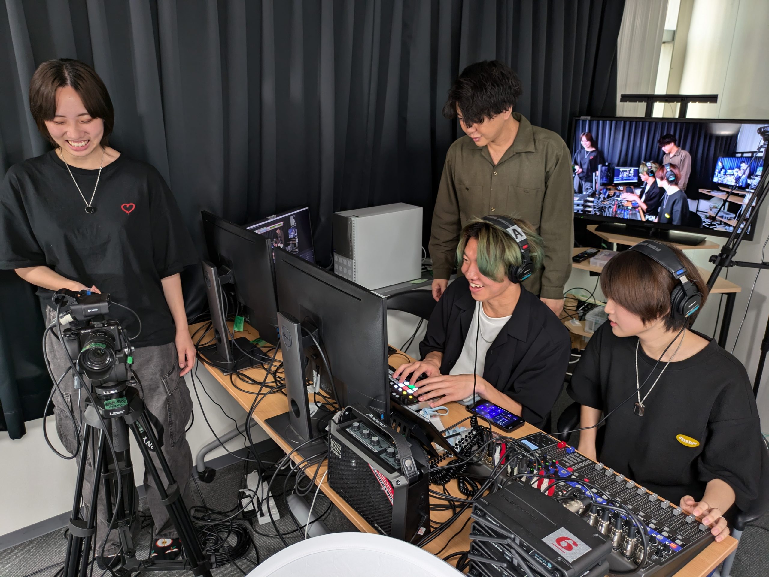 ライブ配信の出演と裏方スタッフの両体験！｜オープンキャンパス-大阪アミューズメントメディア専門学校