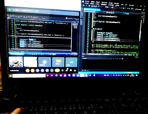 自宅でオンライン授業です！