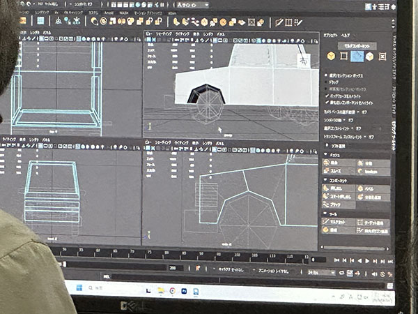 ＣG学科1年３DCG授業スタートしました