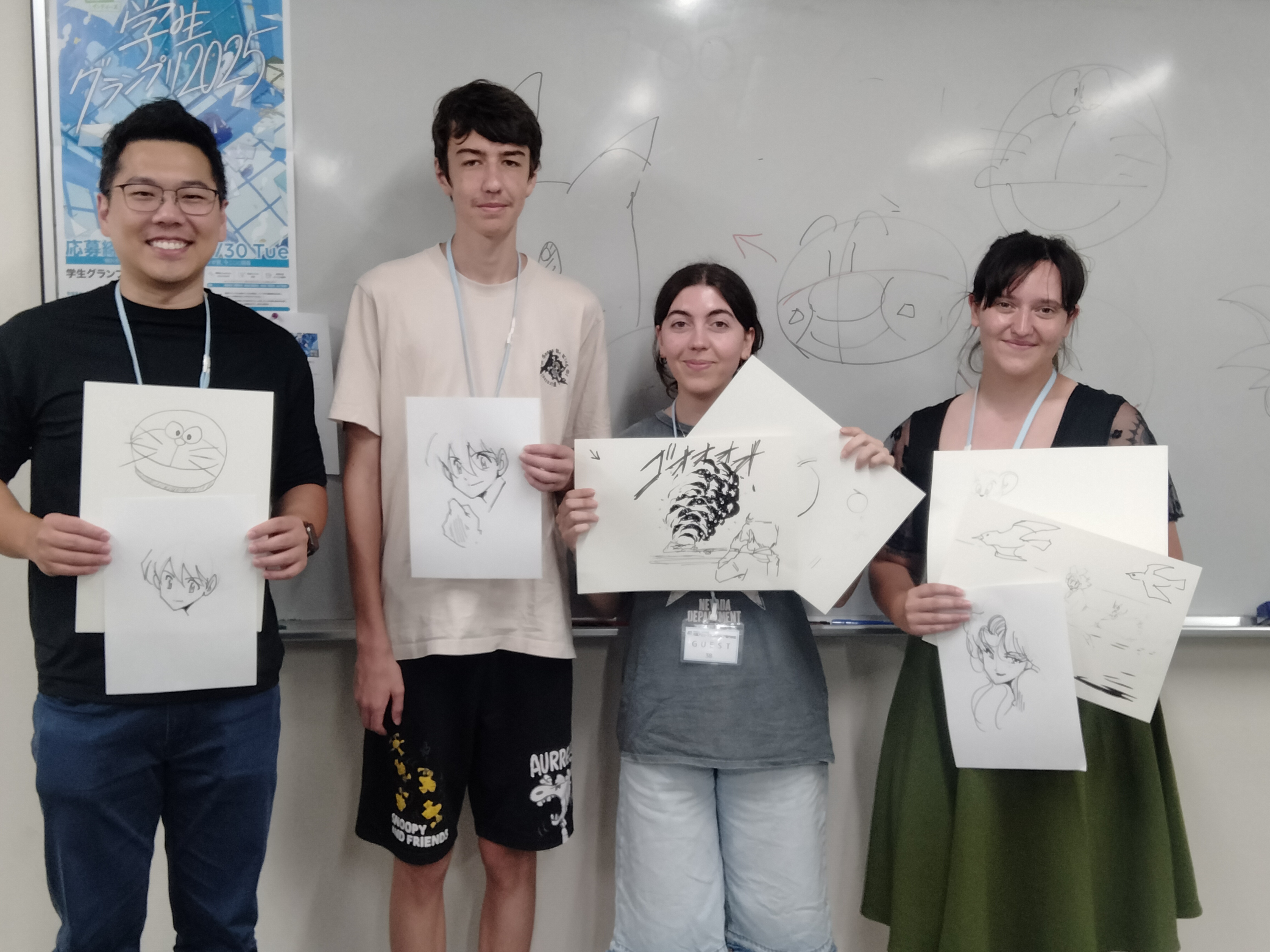 GenkiJACS京都校の留学生と一緒にイラスト体験！